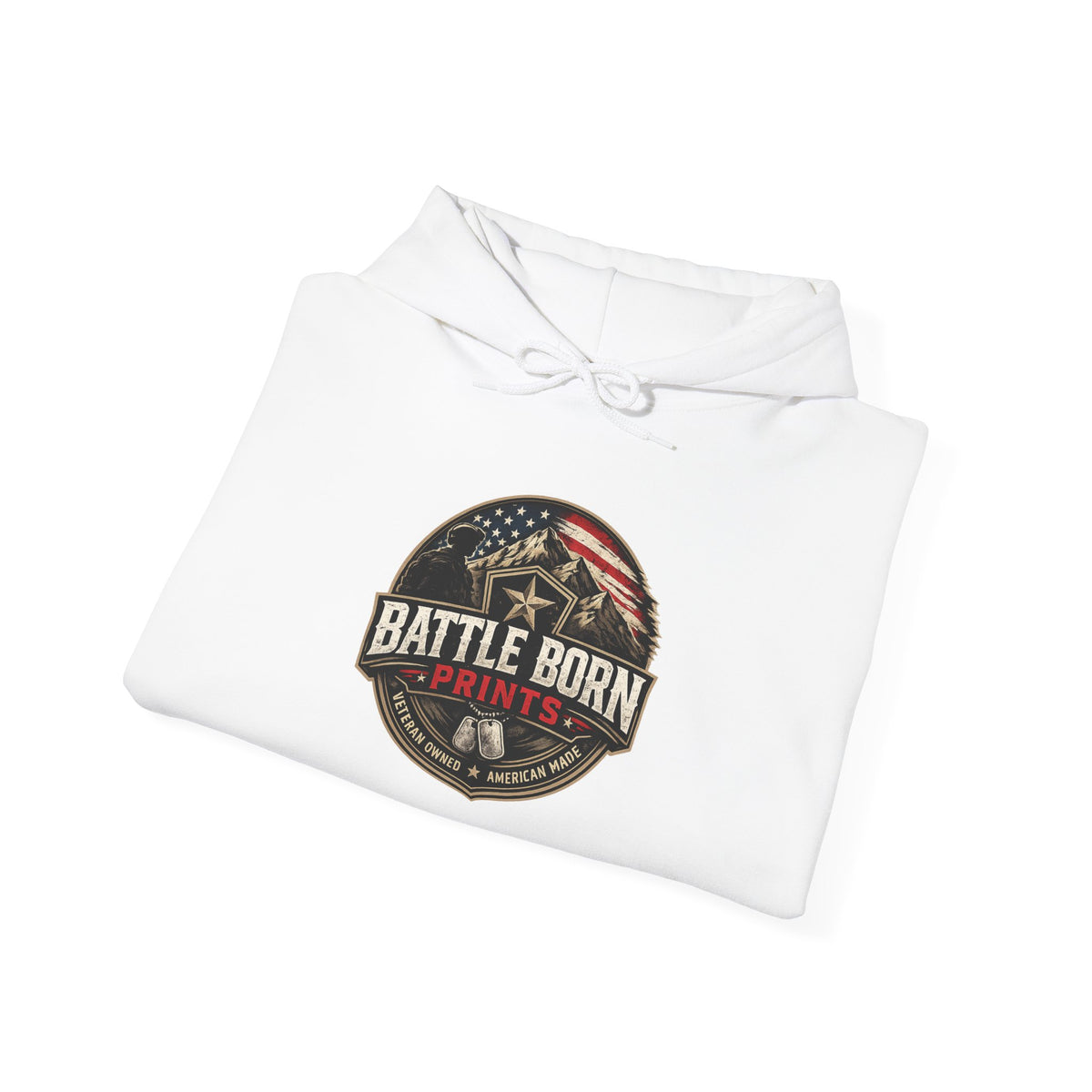 Battle Born Hoodie - Patriotic American Flag & Eagle Graphic Sweatshirt