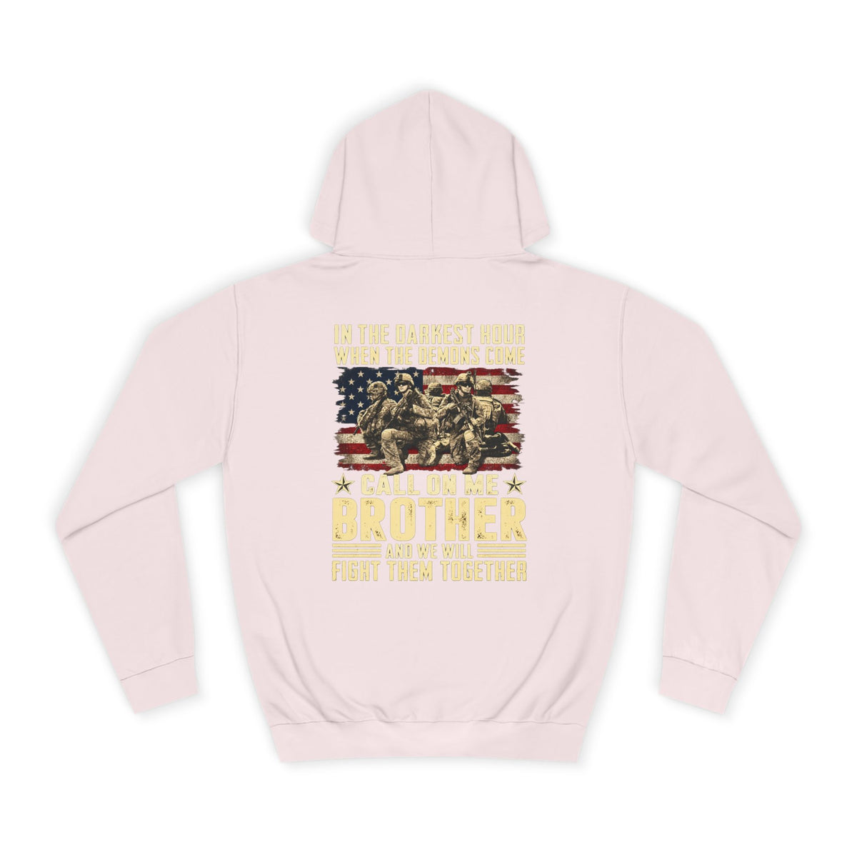 Brother Veteran Hoodie — Patriotic Military Flag Design - Battle Born Prints