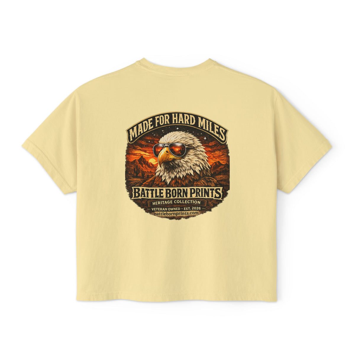 Battle Born Prints Heritage Collection "Made for Hard Miles" — Women's Boxy Shirt