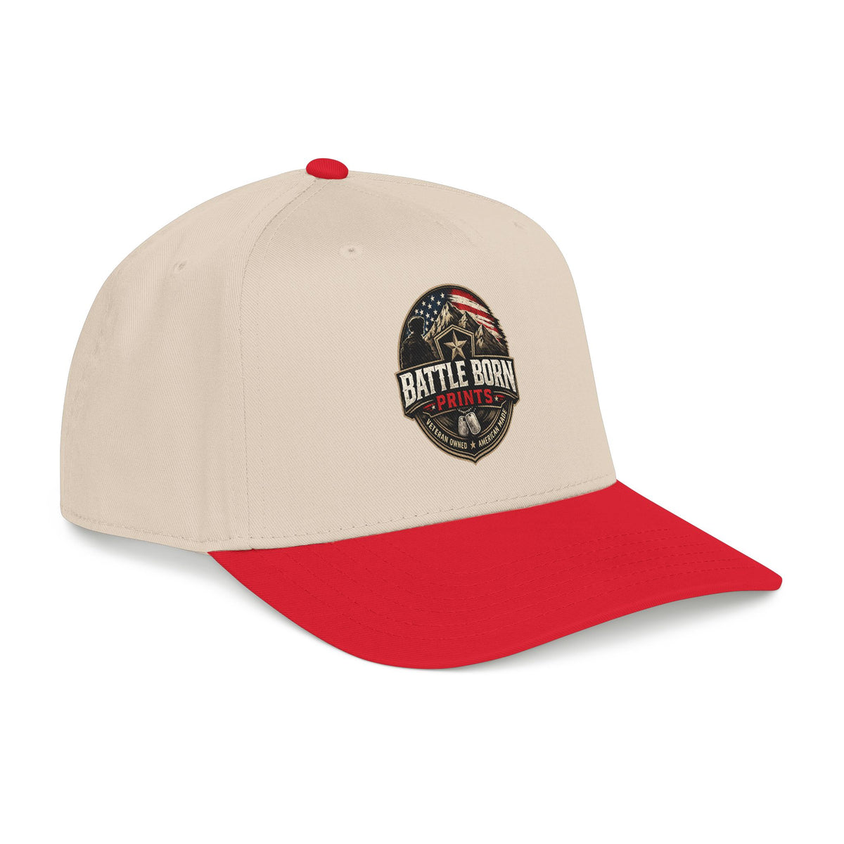 Baseball Cap - "Battle Born Prints" American Flag Patch Hat