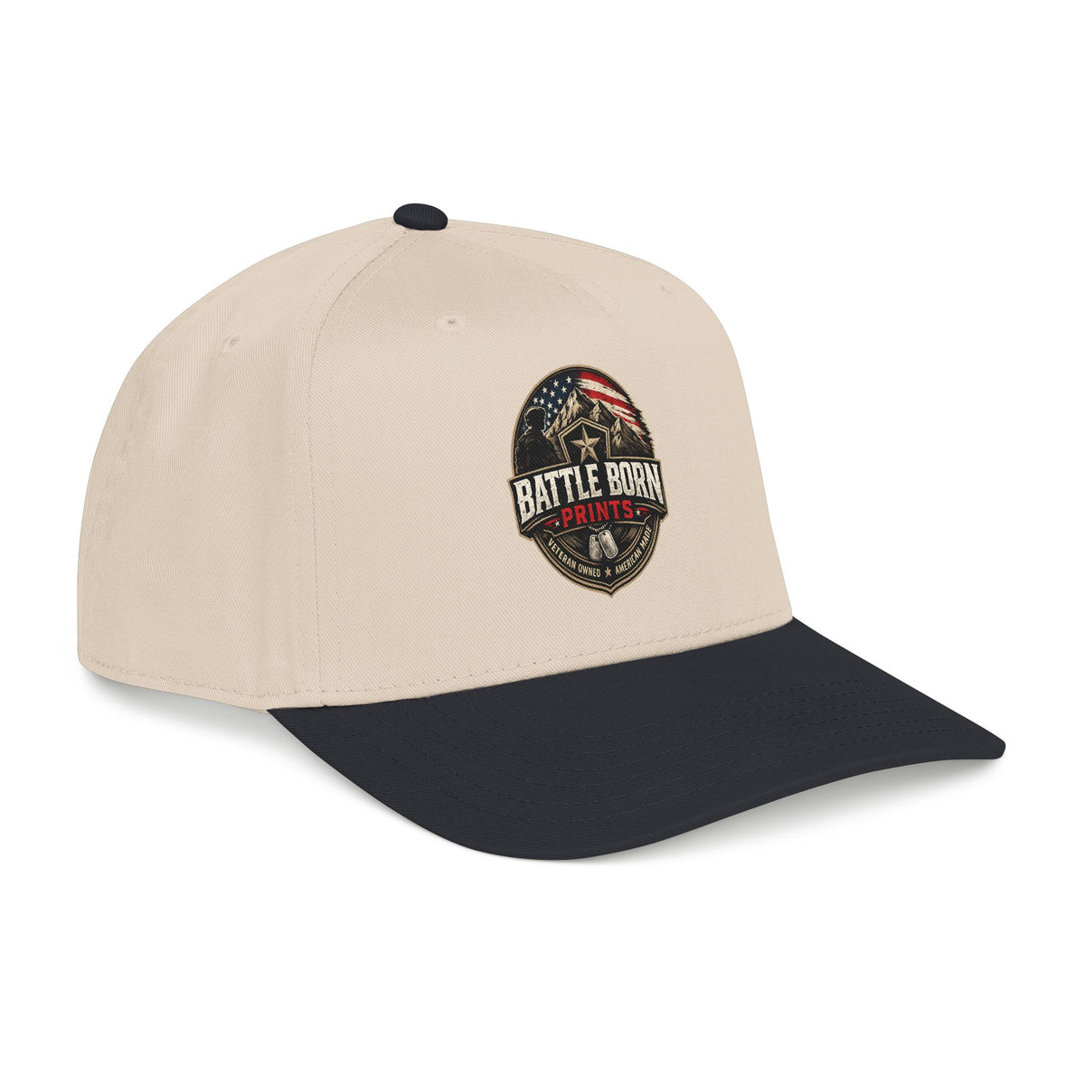 Baseball Cap - "Battle Born Prints" American Flag Patch Hat