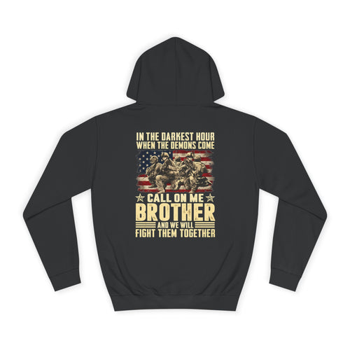 Brother Veteran Hoodie — Patriotic Military Flag Design - Battle Born Prints
