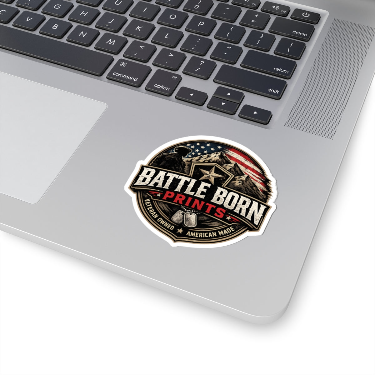 Battle Born Prints Veteran-Owned American Flag Kiss-Cut Sticker