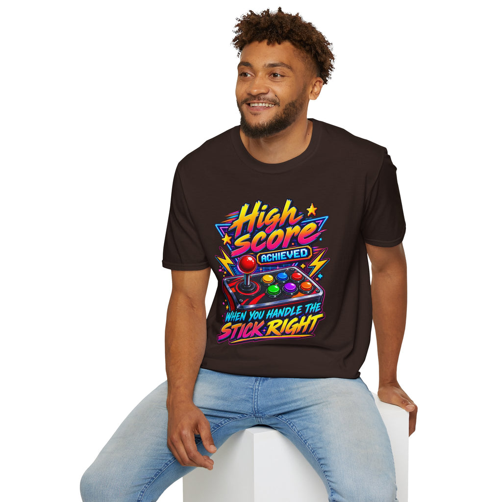 High Score Achieved T-Shirt — Retro Arcade Gamer Tee