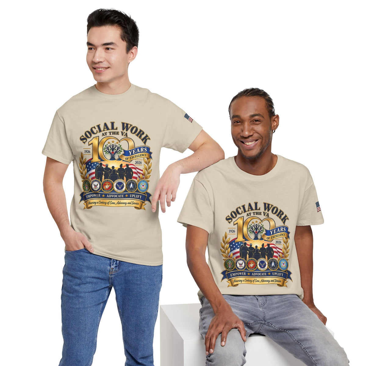 Social Work at the VA 100 Years T-Shirt — Veteran Support Memorial Tee