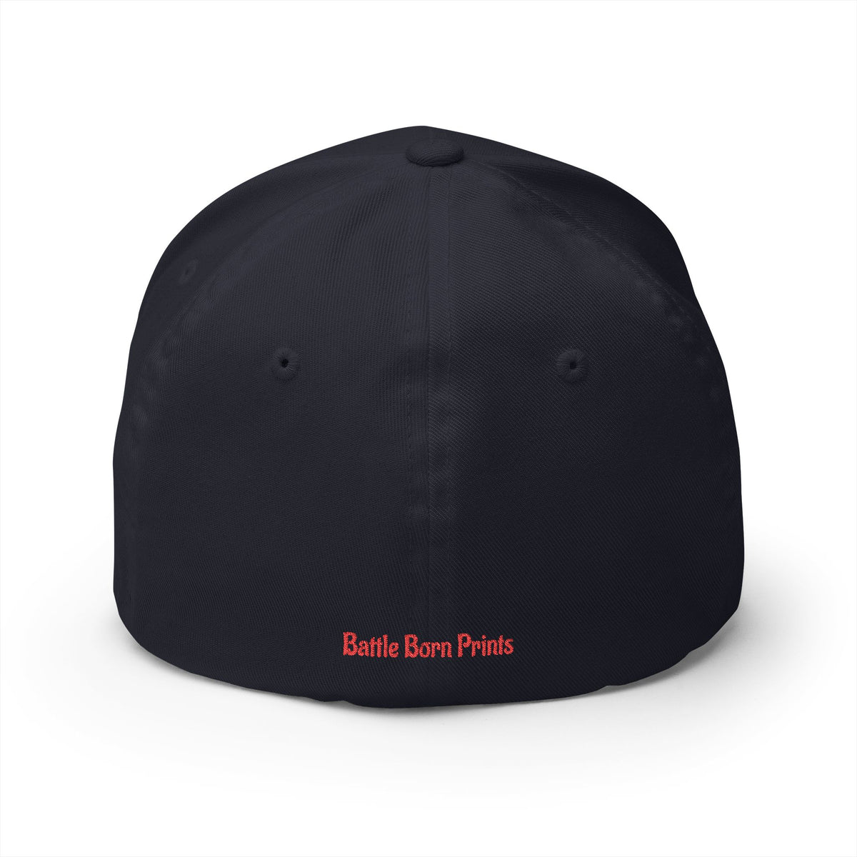 Battle Born Prints FlexFit Embroidered Cap — American Flag Patch Hat