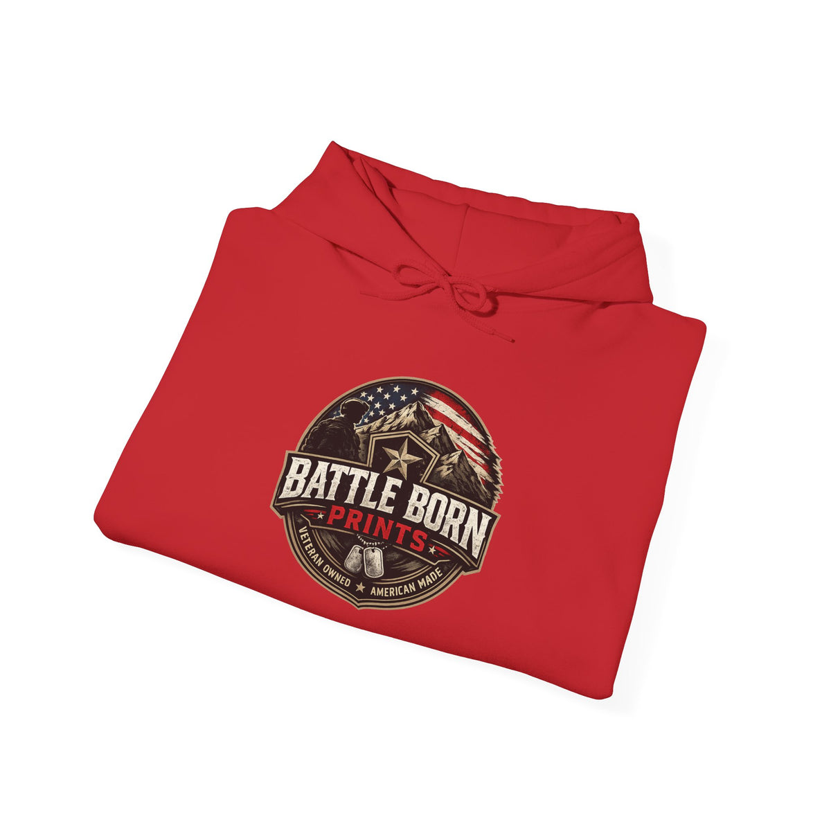 Battle Born Hoodie - Patriotic American Flag & Eagle Graphic Sweatshirt