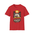 Zero Fucks to Give T-Shirt — Retro Sunset Palm Fuel Gauge Graphic Tee