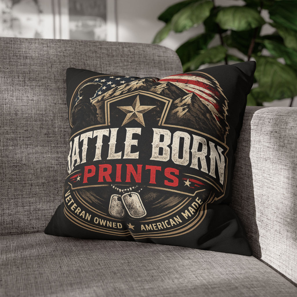 Battle Born Prints Veteran American Flag Accent Pillowcase