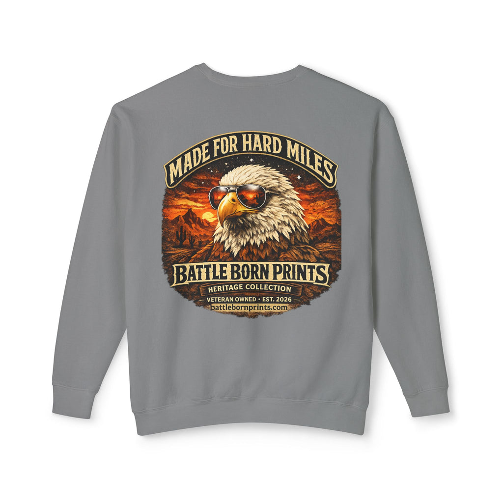 Battle Born Prints Heritage Collection "Made for Hard Miles" Crewneck Sweatshirt