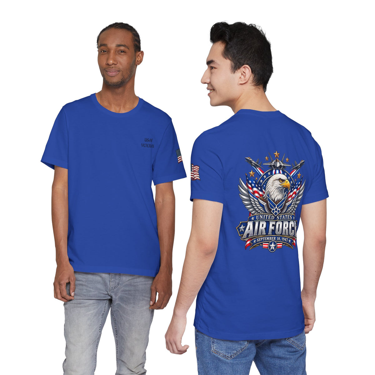 US Air Force Bella+Canvas T-Shirt — Patriotic Veteran Tee ("USAF Veteran")