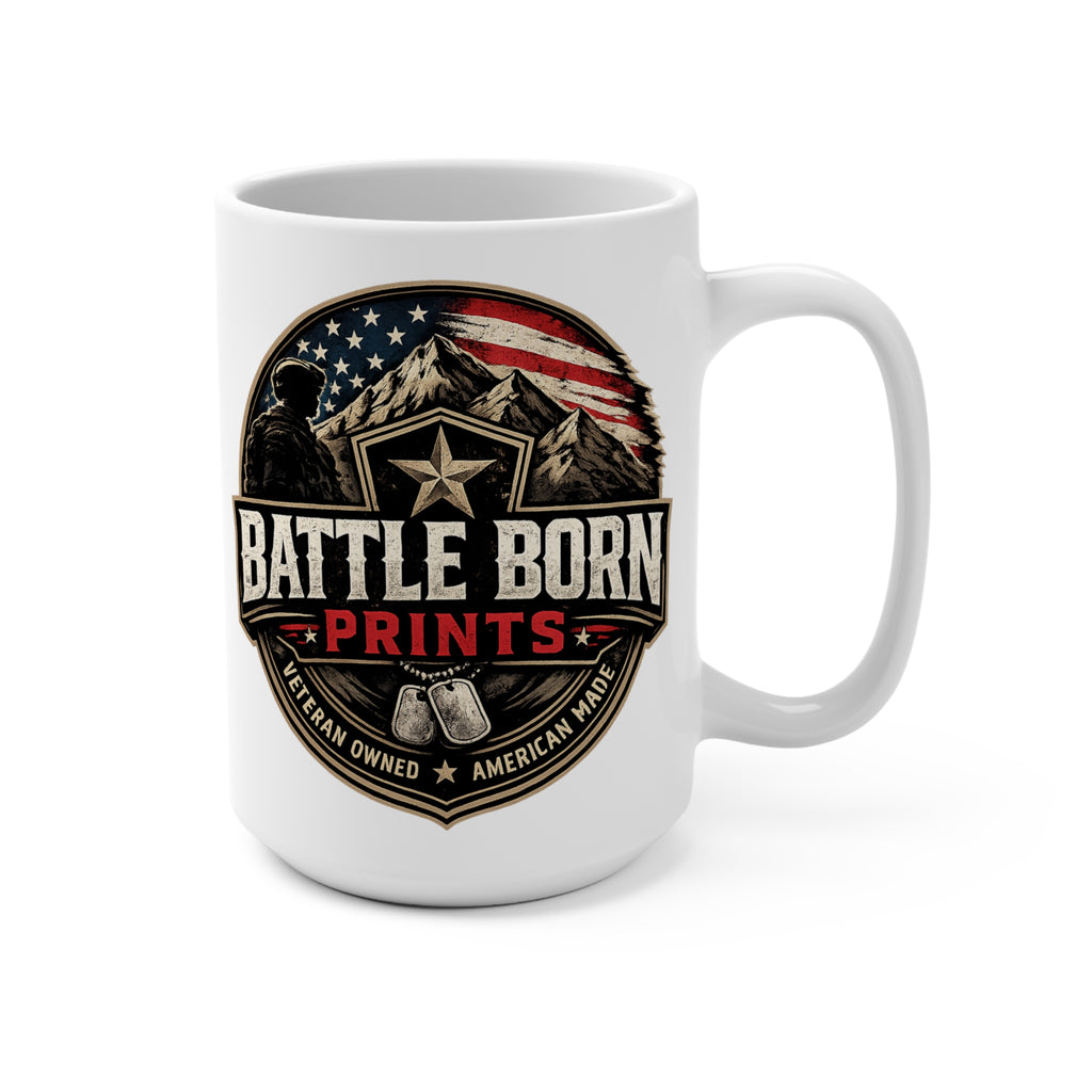 Battle Born Prints 15oz Coffee Mug