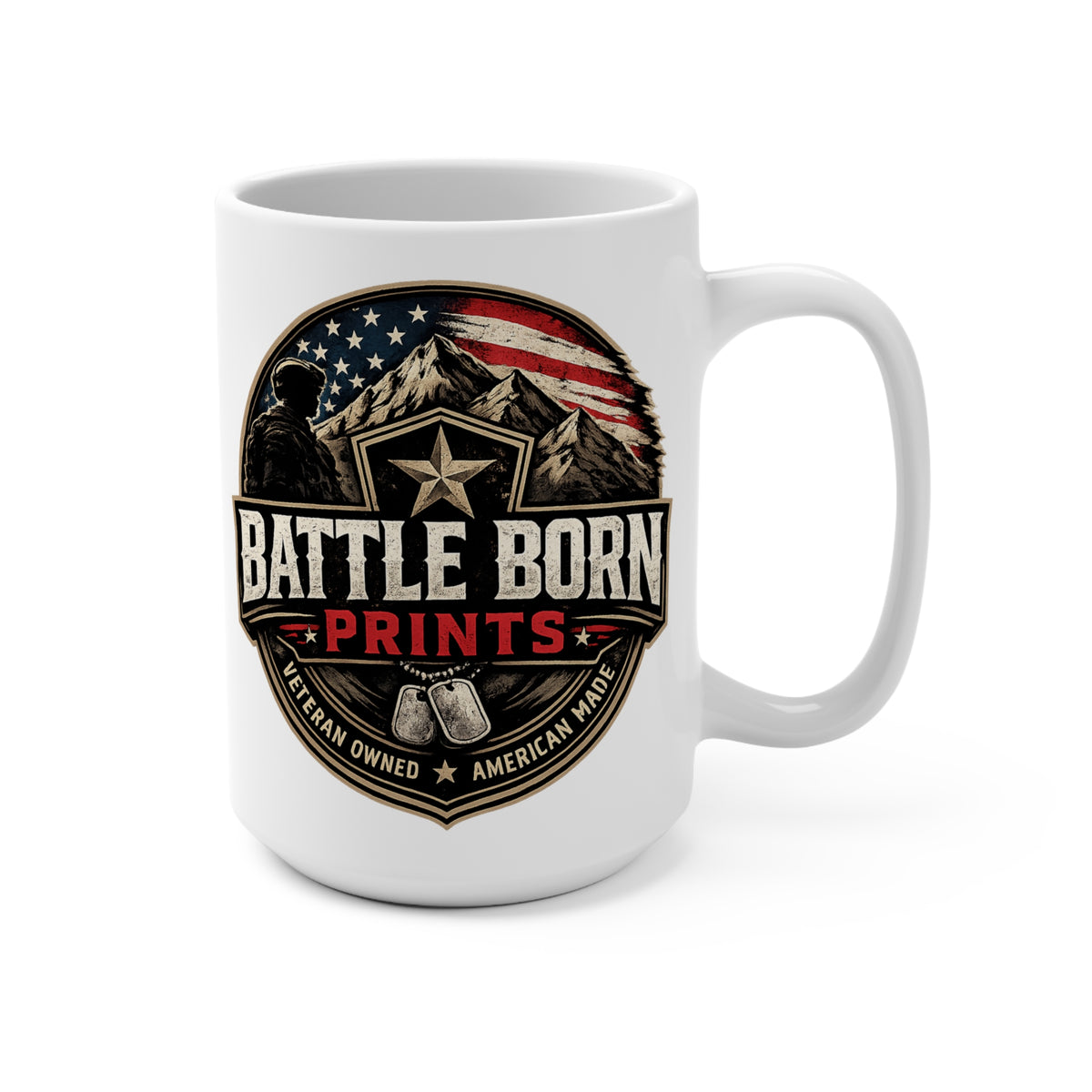 Battle Born Prints 15oz Coffee Mug