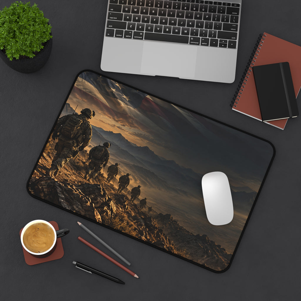 Tactical Soldier Desk Mat — Military Landscape Gaming Mouse Pad - Battle Born Prints