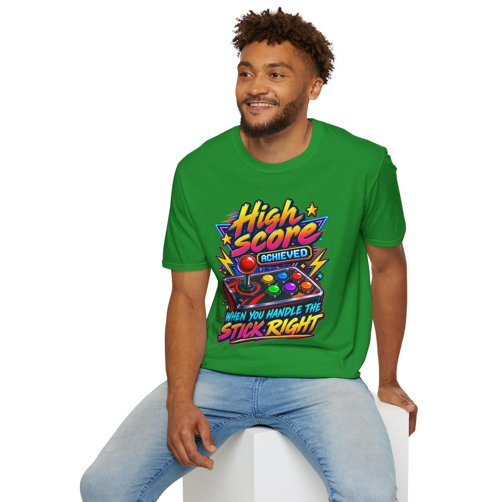 High Score Achieved T-Shirt — Retro Arcade Gamer Tee