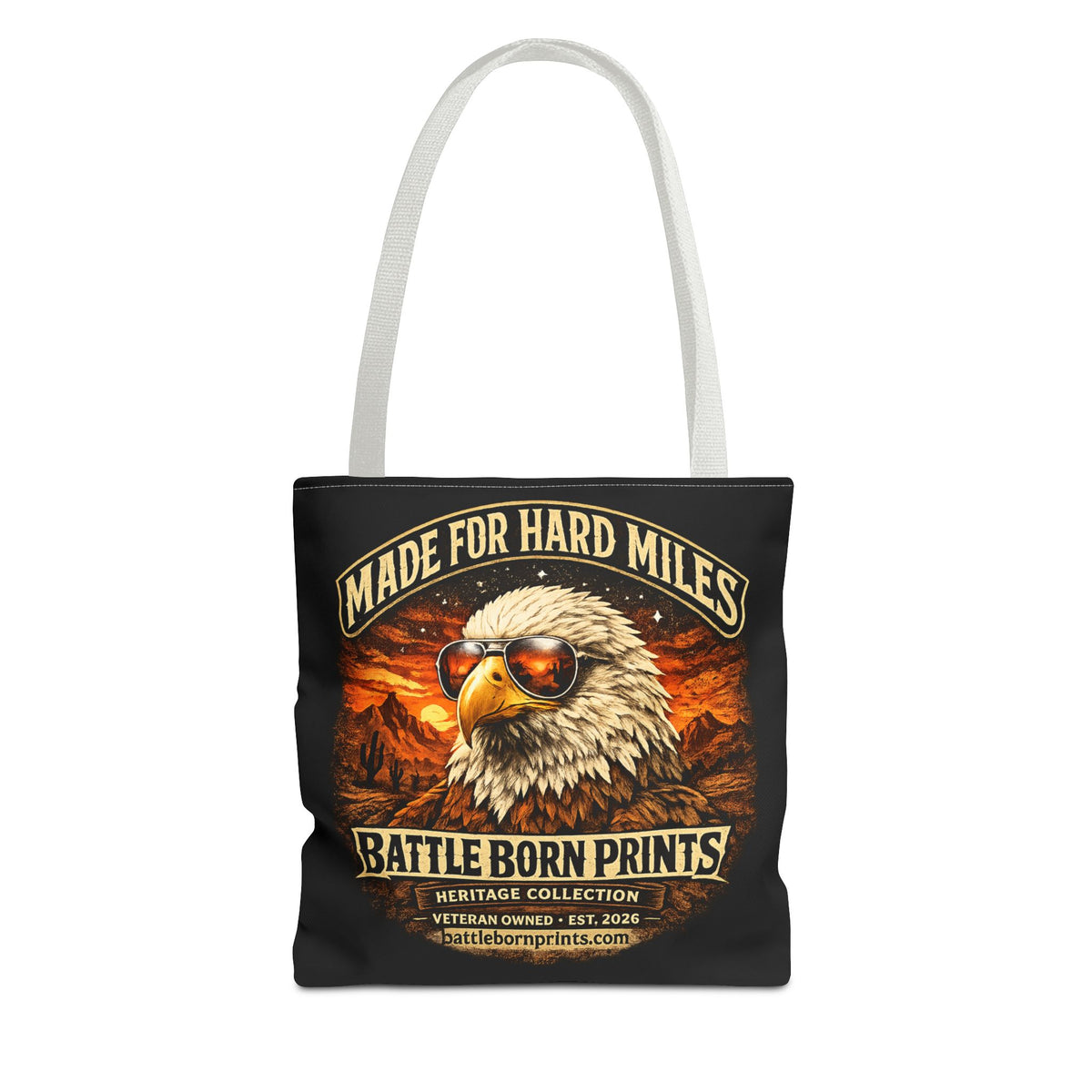 Battle Born Prints Heritage Collection "Made For Hard Miles" Tote Bag