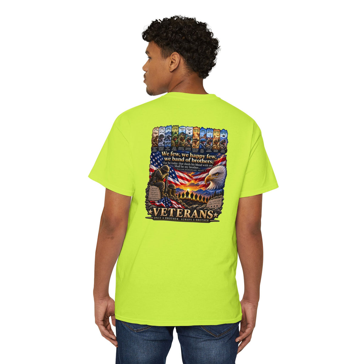 Veterans Tribute Pocket Tee — "We Live, We Honor, We Stand" Patriotic T-Shirt
