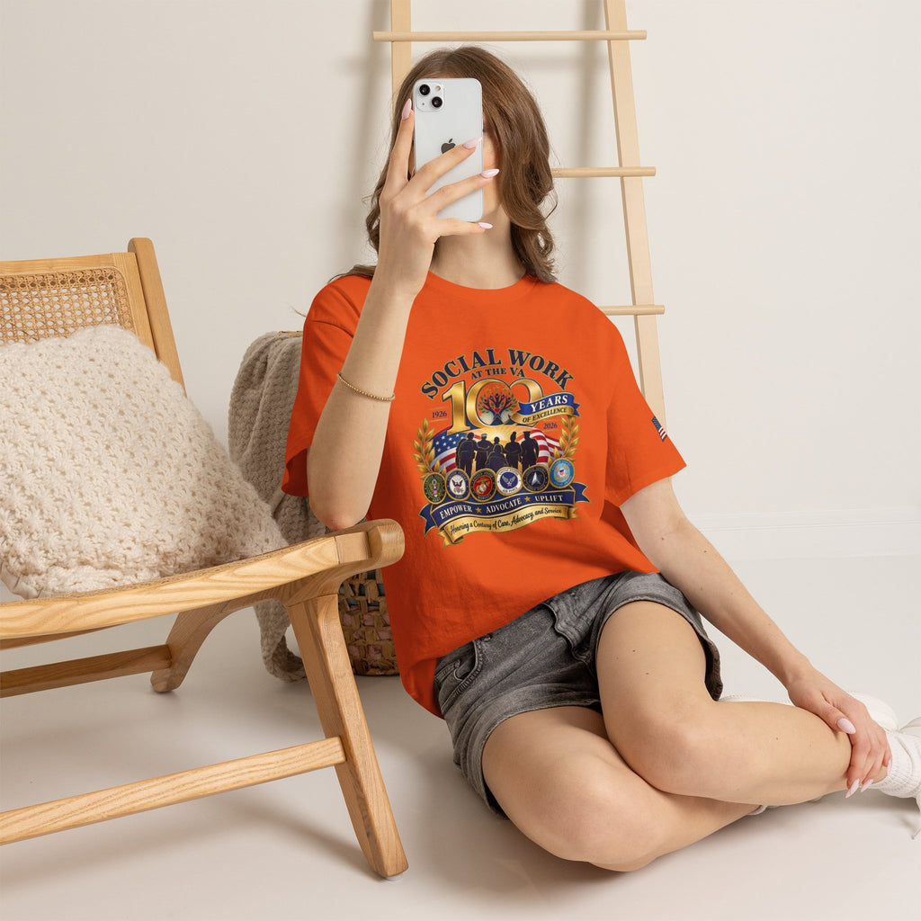 Social Work at the VA 100 Years T-Shirt — Veteran Support Memorial Tee