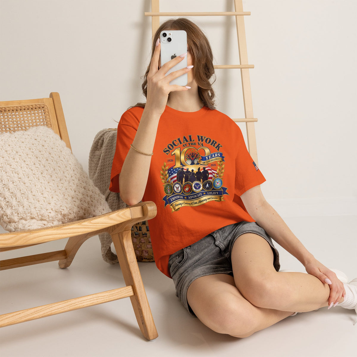 Social Work at the VA 100 Years T-Shirt — Veteran Support Memorial Tee
