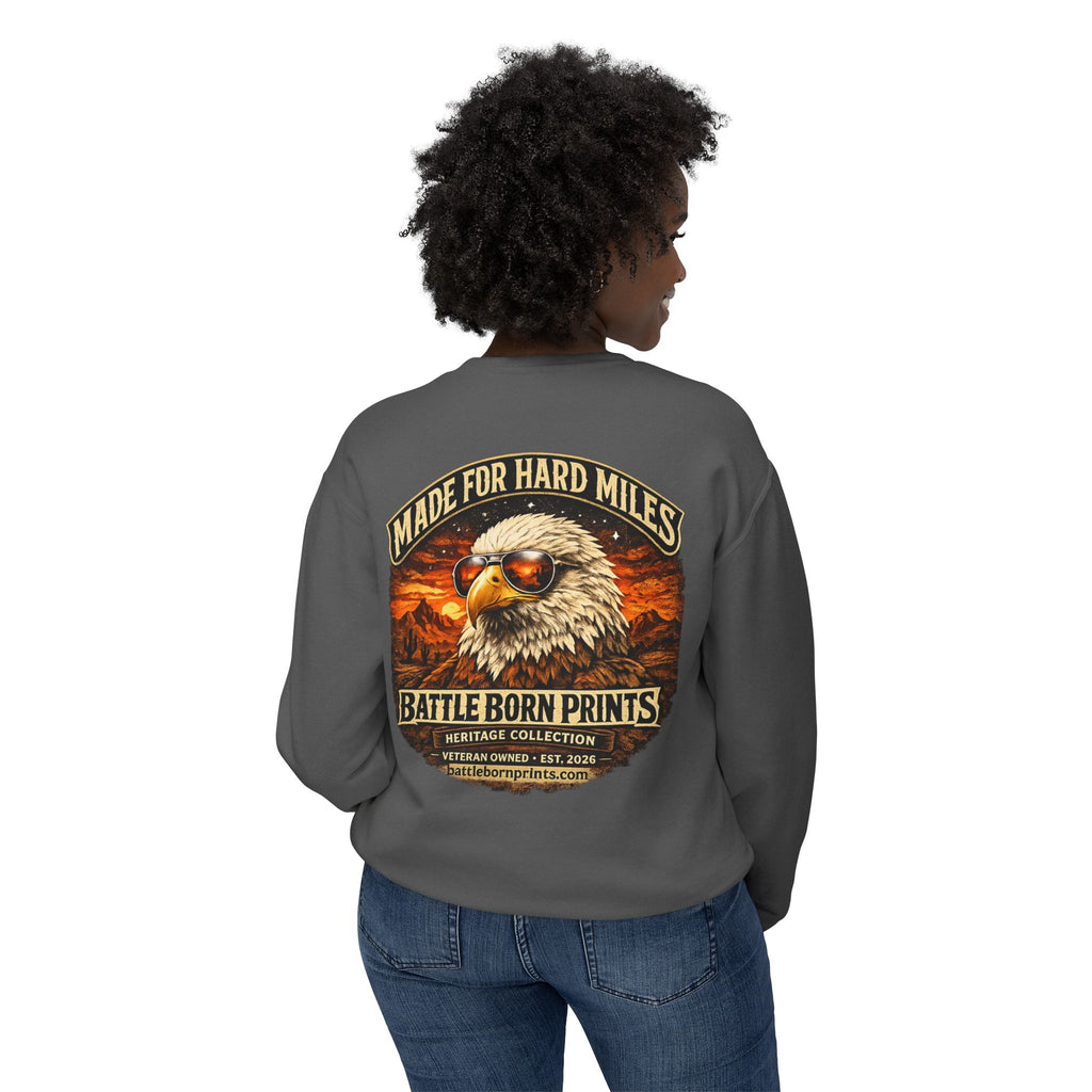 Battle Born Prints Heritage Collection "Made for Hard Miles" Crewneck Sweatshirt