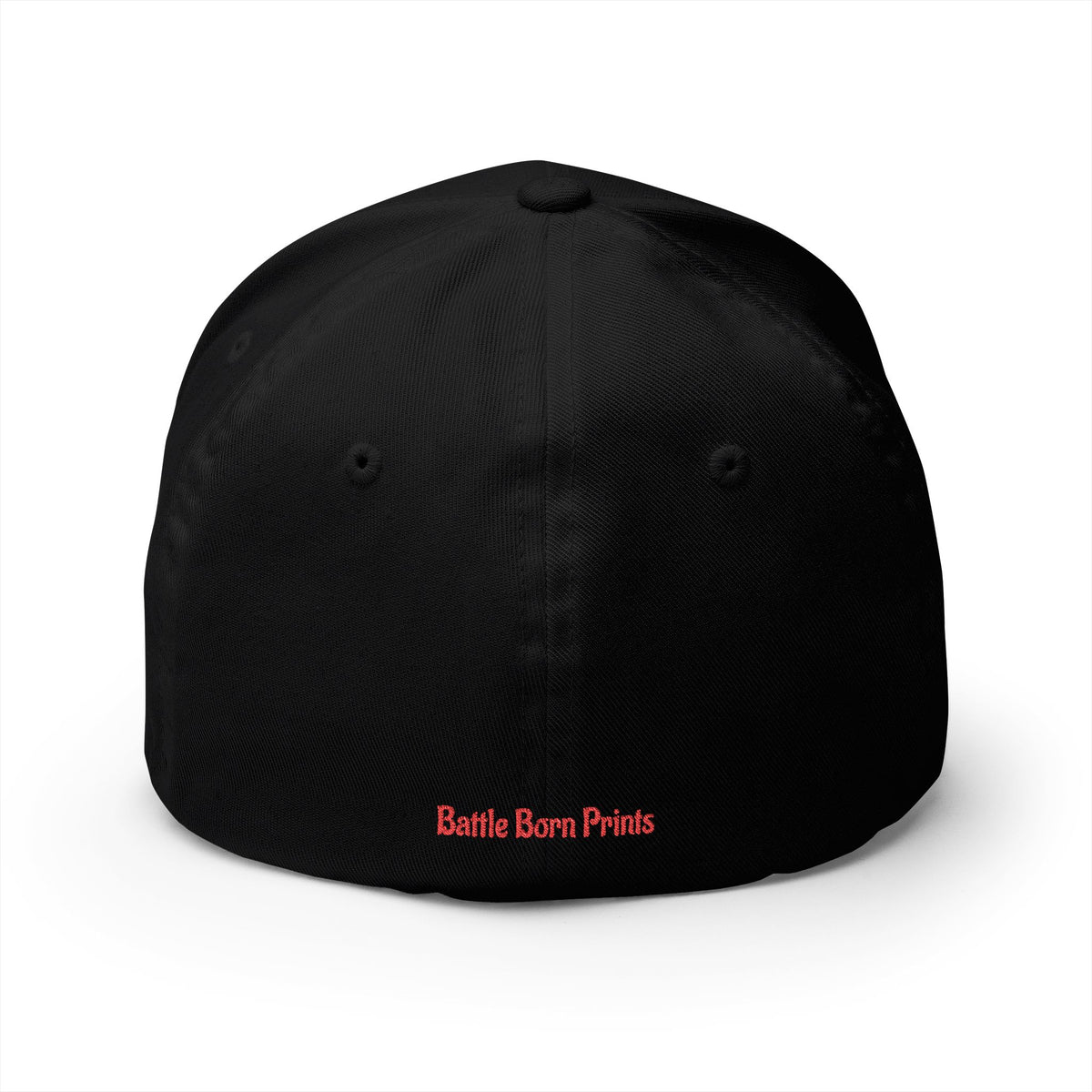 Battle Born Prints FlexFit Embroidered Cap — American Flag Patch Hat