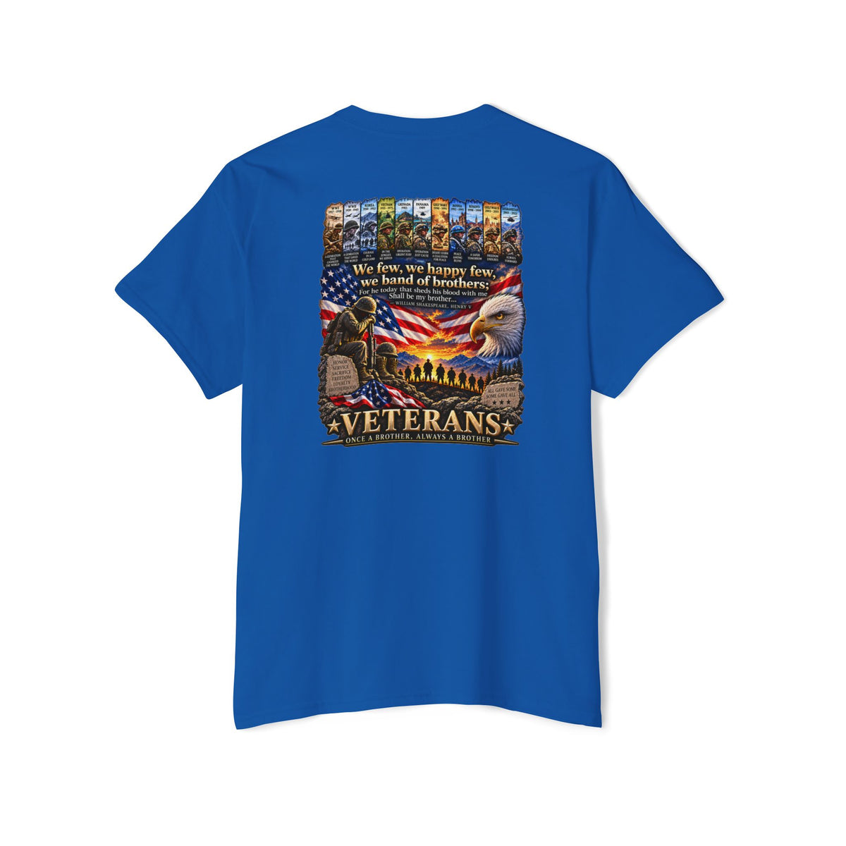 Veterans Tribute Pocket Tee — "We Live, We Honor, We Stand" Patriotic T-Shirt