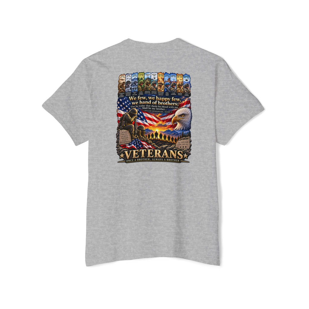 Veterans Tribute Pocket Tee — "We Live, We Honor, We Stand" Patriotic T-Shirt