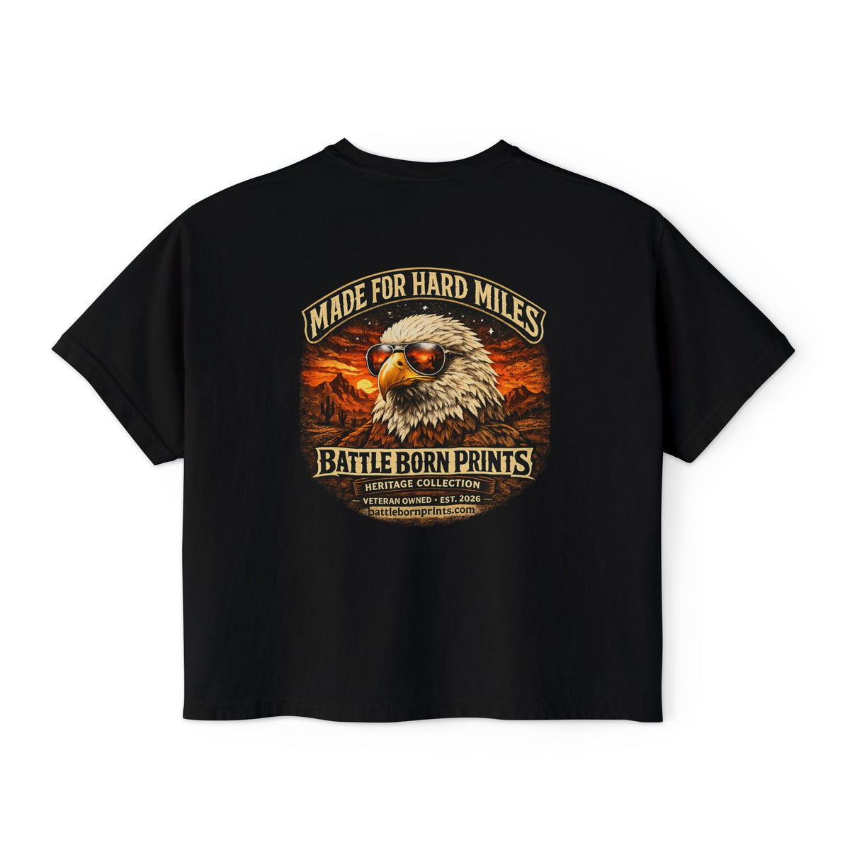 Battle Born Prints Heritage Collection "Made for Hard Miles" — Women's Boxy Shirt