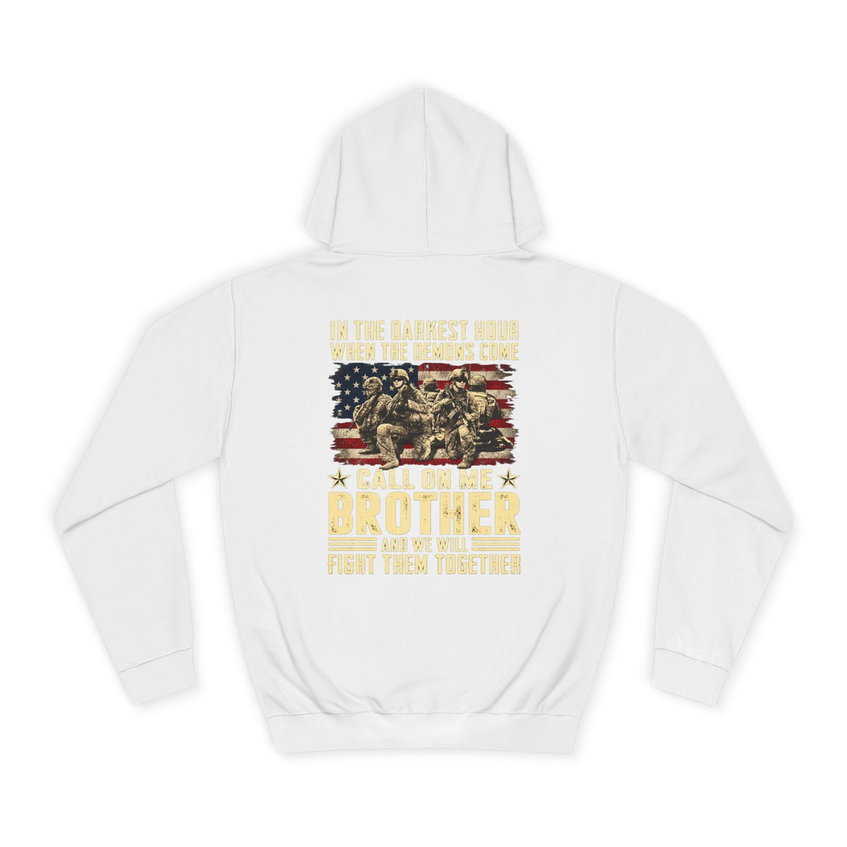 Brother Veteran Hoodie — Patriotic Military Flag Design - Battle Born Prints