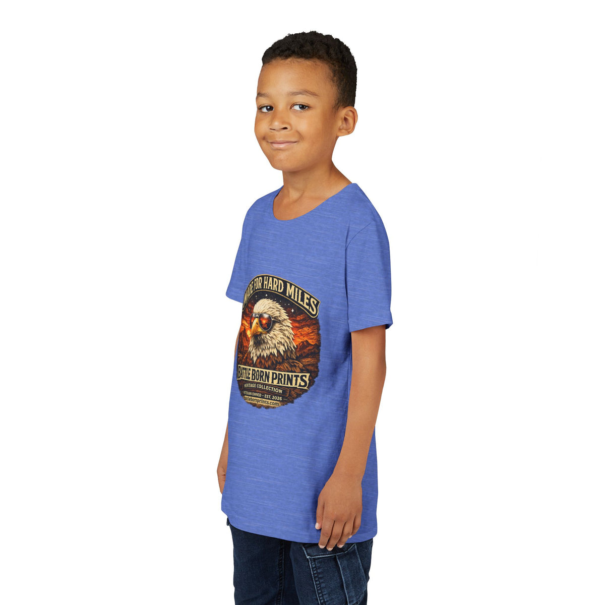 Youth Tee - "Made for Hard Miles" Eagle Graphic