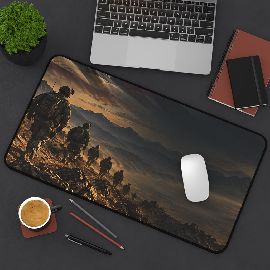 Tactical Soldier Desk Mat — Military Landscape Gaming Mouse Pad - Battle Born Prints