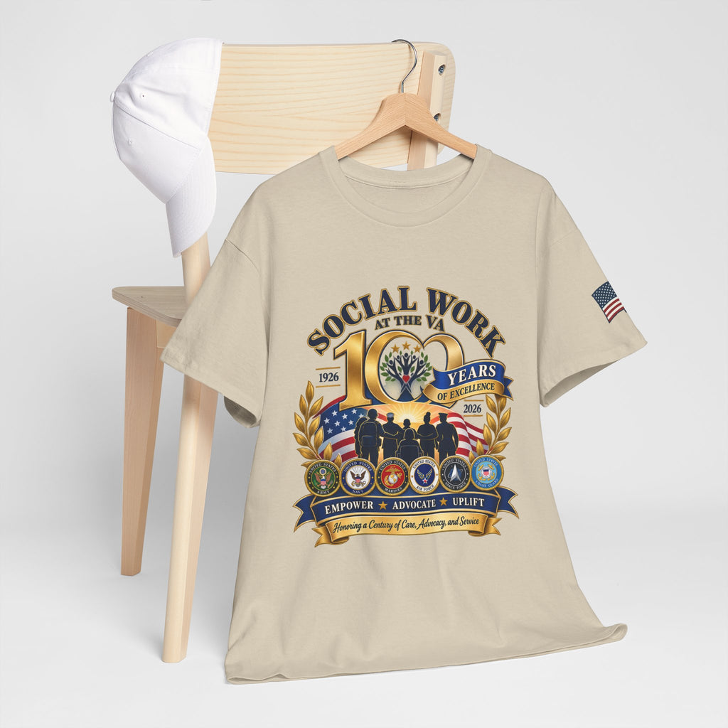 Social Work at the VA 100 Years T-Shirt — Veteran Support Memorial Tee