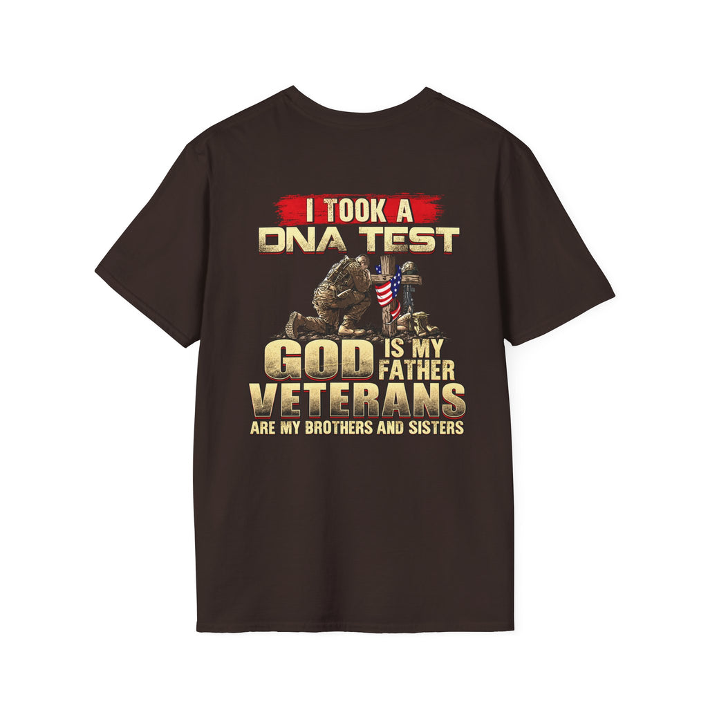 Veterans Tribute T-Shirt — "I Took a DNA Test: God is My Father, Veterans Are My Brothers and Sisters" - Battle Born Prints