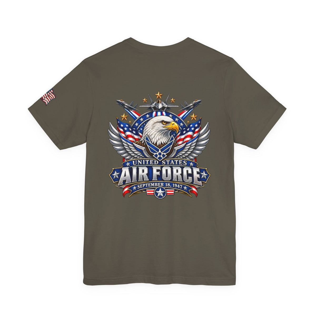 US Air Force Bella+Canvas T-Shirt — Patriotic Veteran Tee ("USAF Veteran")