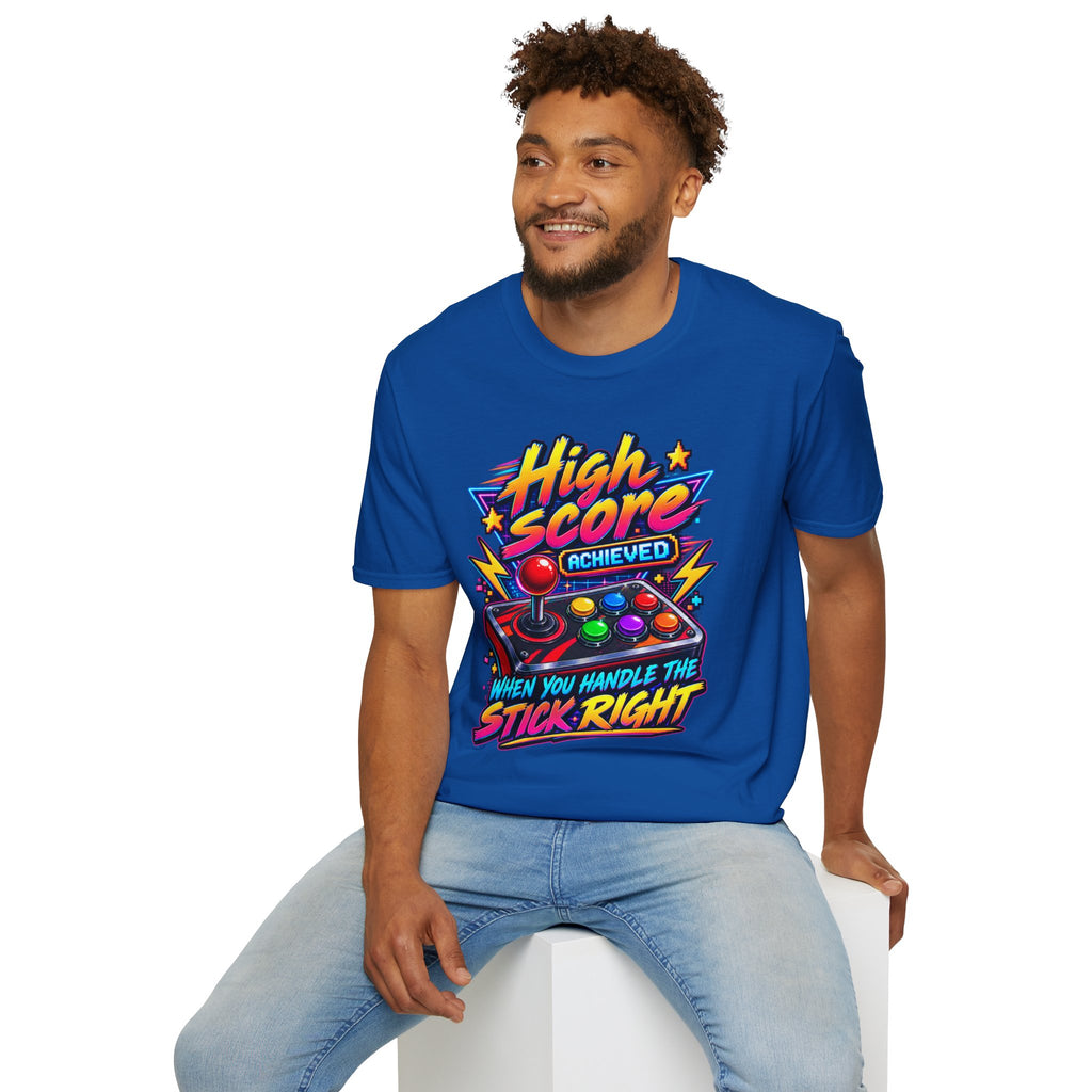 High Score Achieved T-Shirt — Retro Arcade Gamer Tee