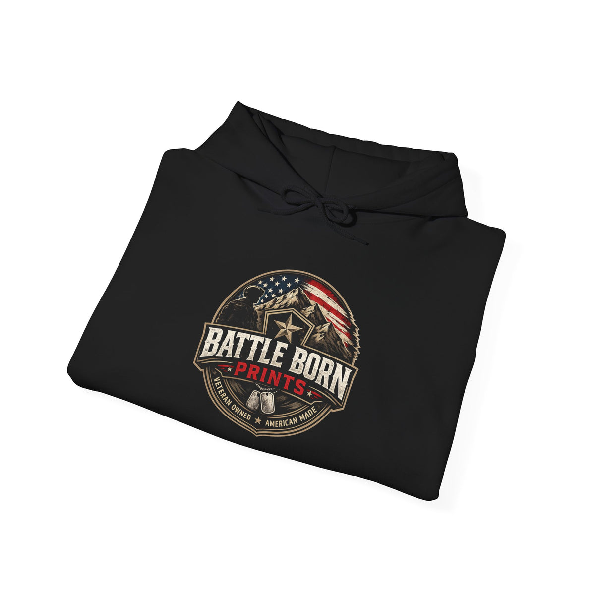 Battle Born Hoodie - Patriotic American Flag & Eagle Graphic Sweatshirt