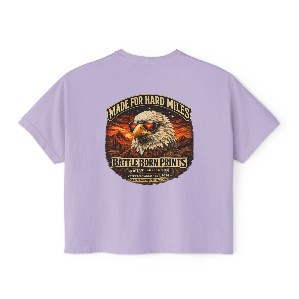 Battle Born Prints Heritage Collection "Made for Hard Miles" — Women's Boxy Shirt