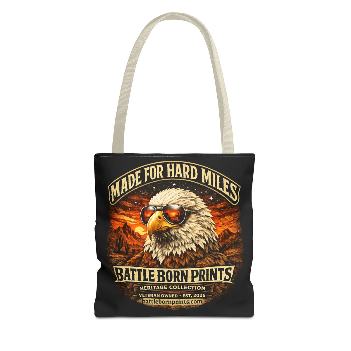 Battle Born Prints Heritage Collection "Made For Hard Miles" Tote Bag
