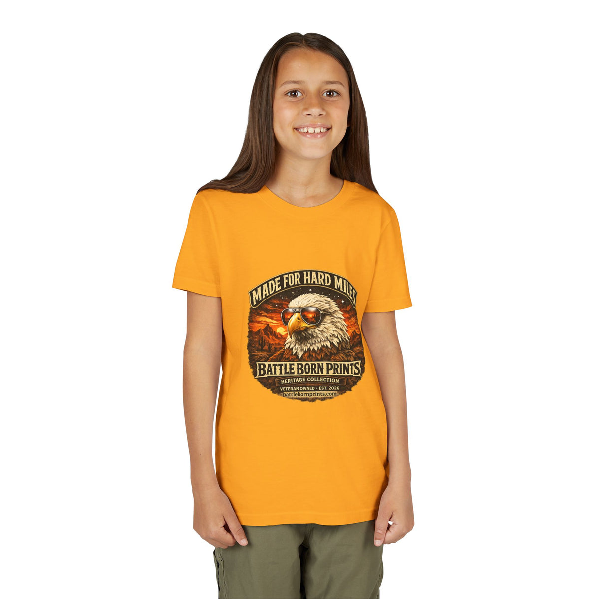 Youth Tee - "Made for Hard Miles" Eagle Graphic