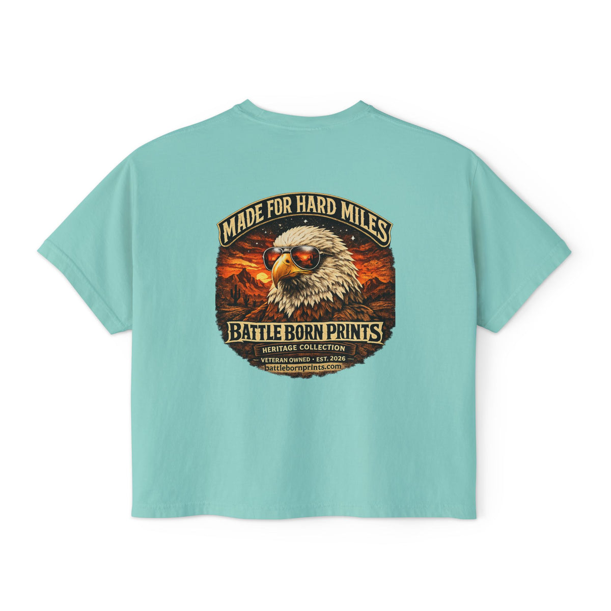 Battle Born Prints Heritage Collection "Made for Hard Miles" — Women's Boxy Shirt