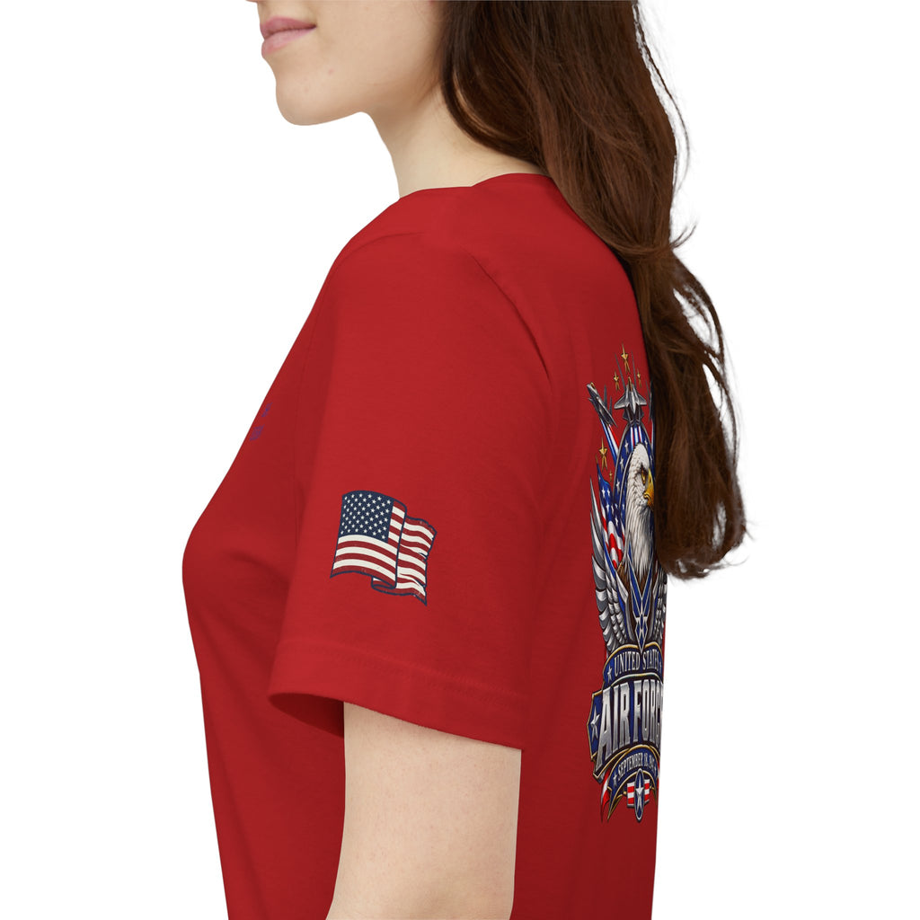 US Air Force Bella+Canvas T-Shirt — Patriotic Veteran Tee ("USAF Veteran")