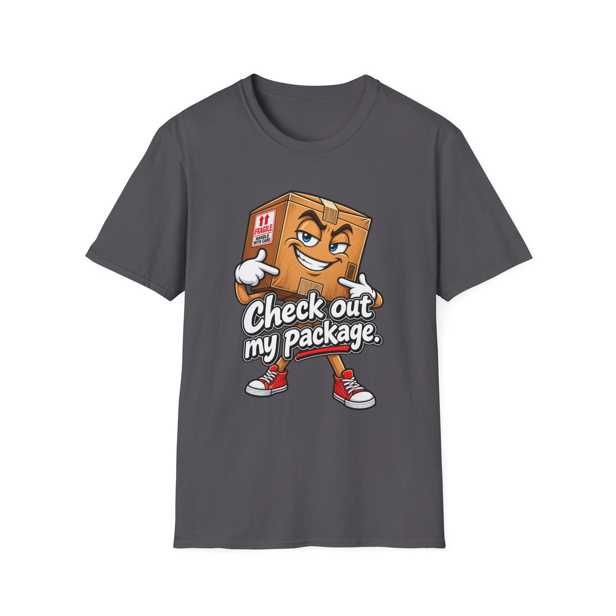 Check Out My Package T-Shirt — Funny Cartoon Box Graphic Tee