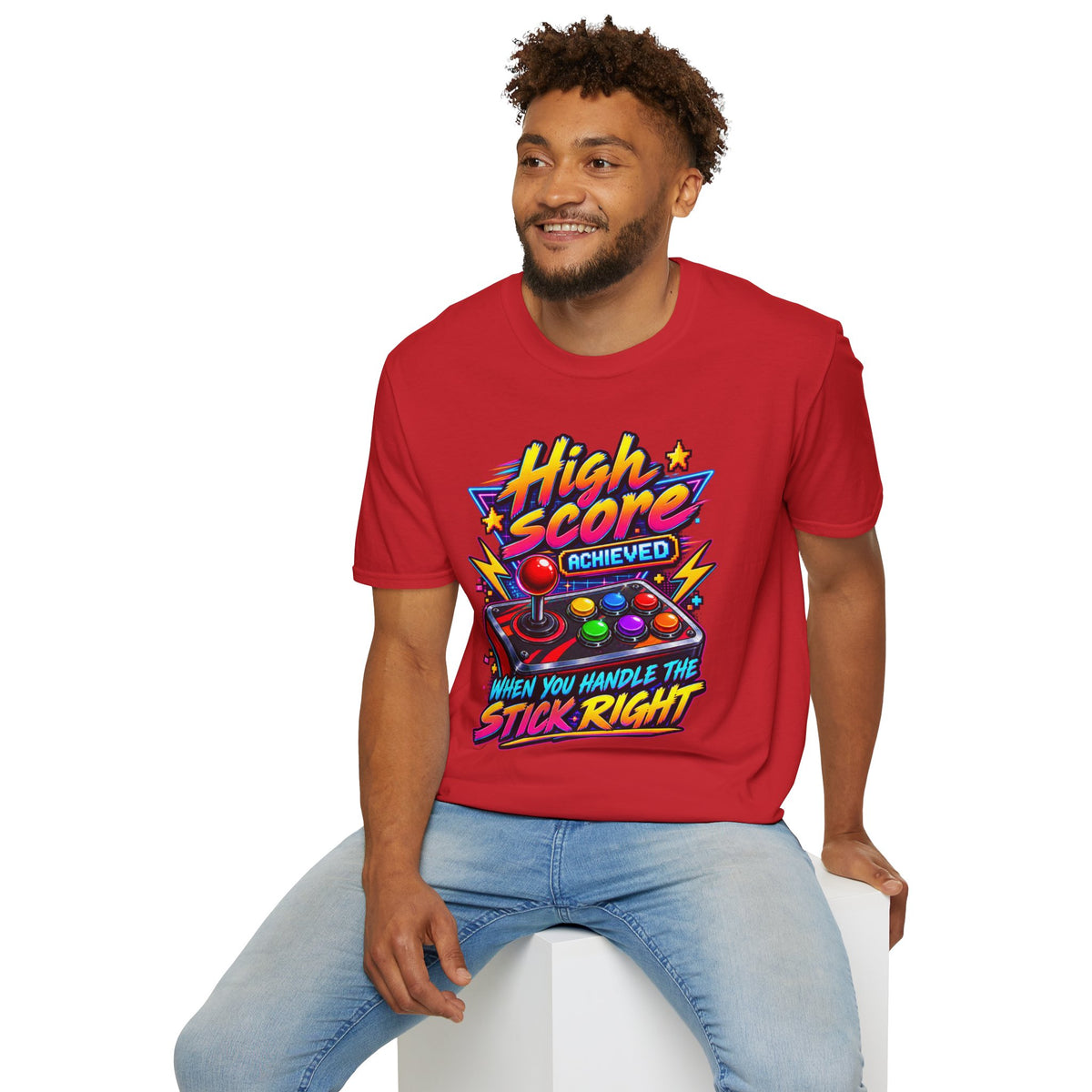 High Score Achieved T-Shirt — Retro Arcade Gamer Tee