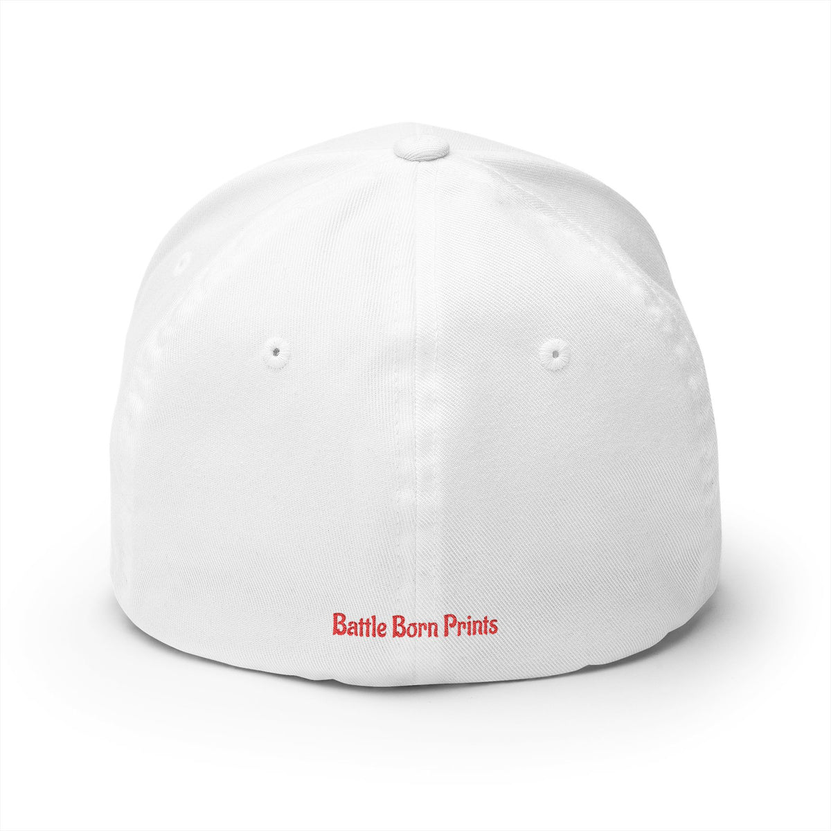 Battle Born Prints FlexFit Embroidered Cap — American Flag Patch Hat
