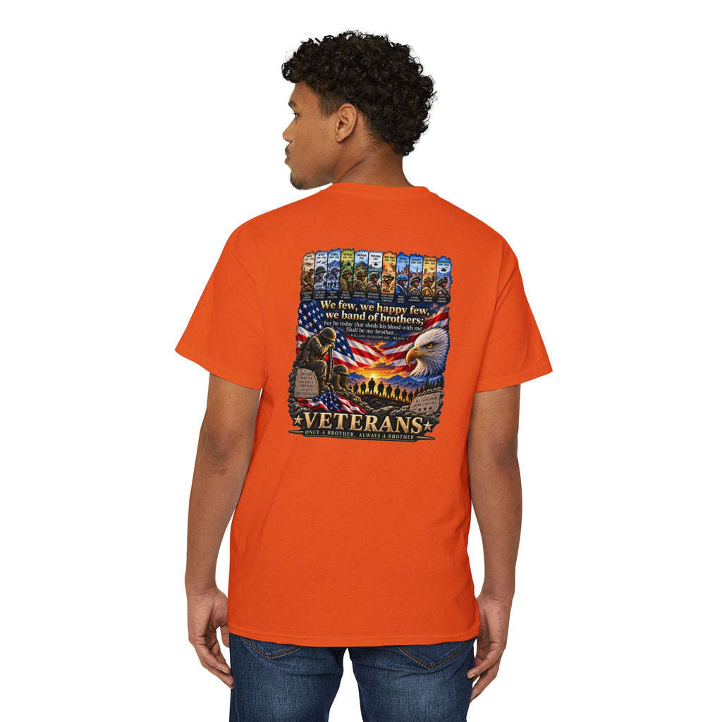 Veterans Tribute Pocket Tee — "We Live, We Honor, We Stand" Patriotic T-Shirt
