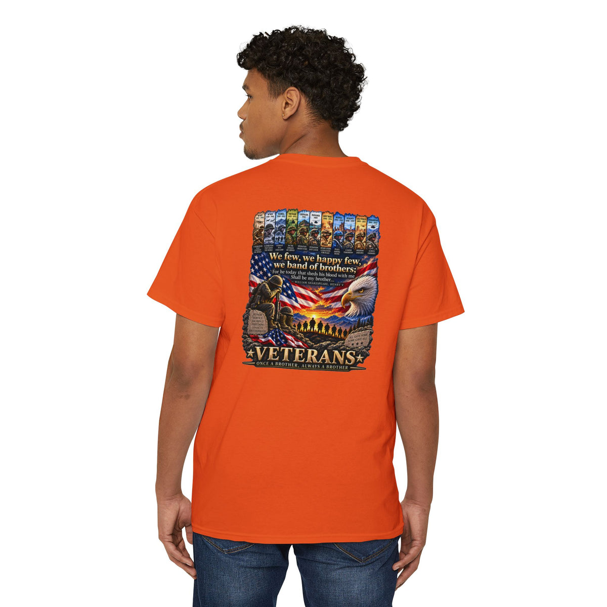 Veterans Tribute Pocket Tee — "We Live, We Honor, We Stand" Patriotic T-Shirt