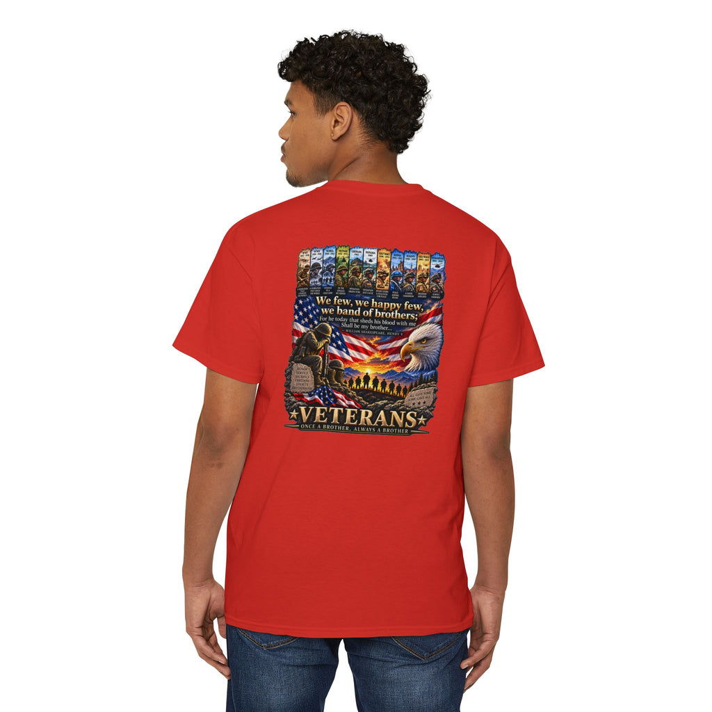 Veterans Tribute Pocket Tee — "We Live, We Honor, We Stand" Patriotic T-Shirt