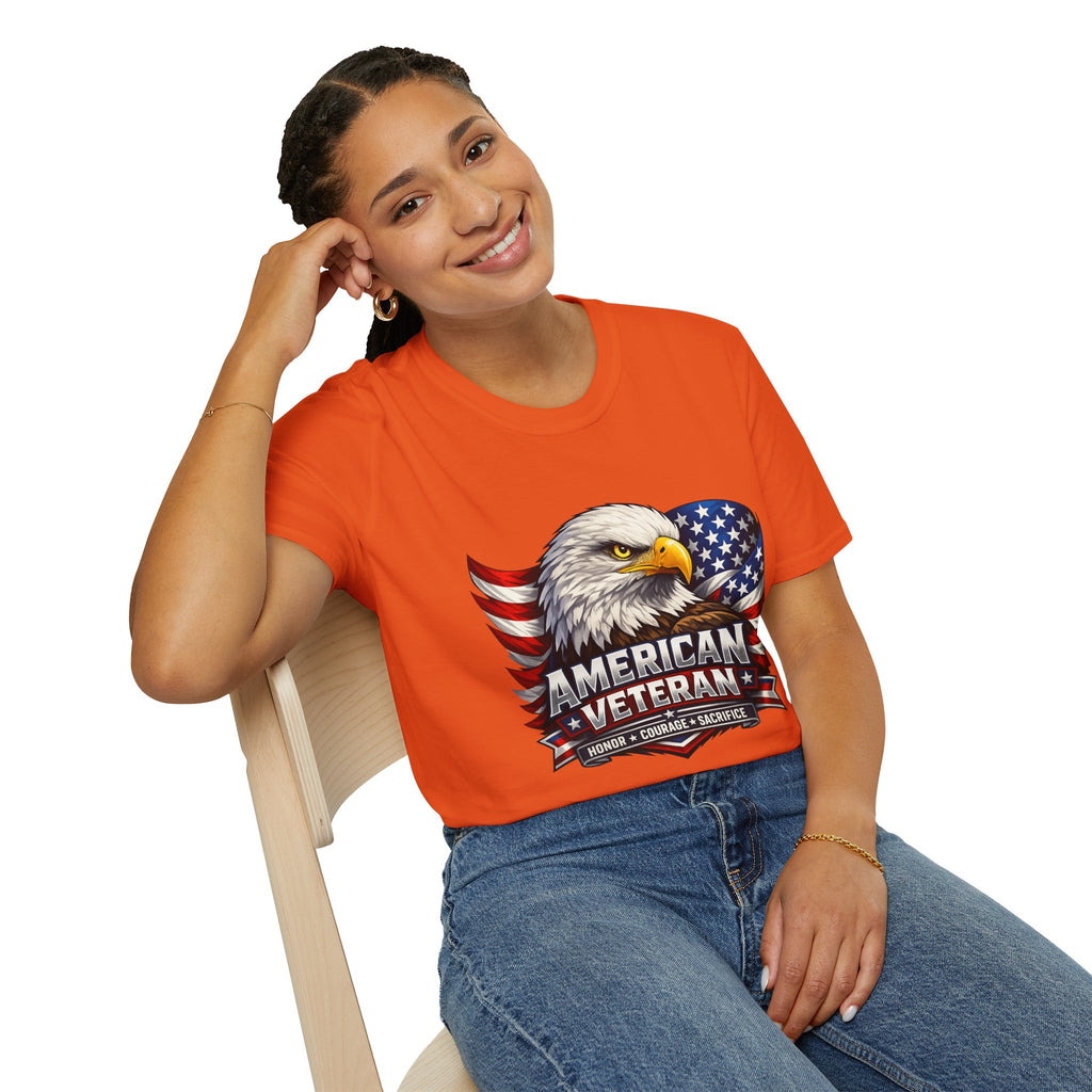 American Veteran Eagle T-Shirt — Patriotic USA Flag Tee