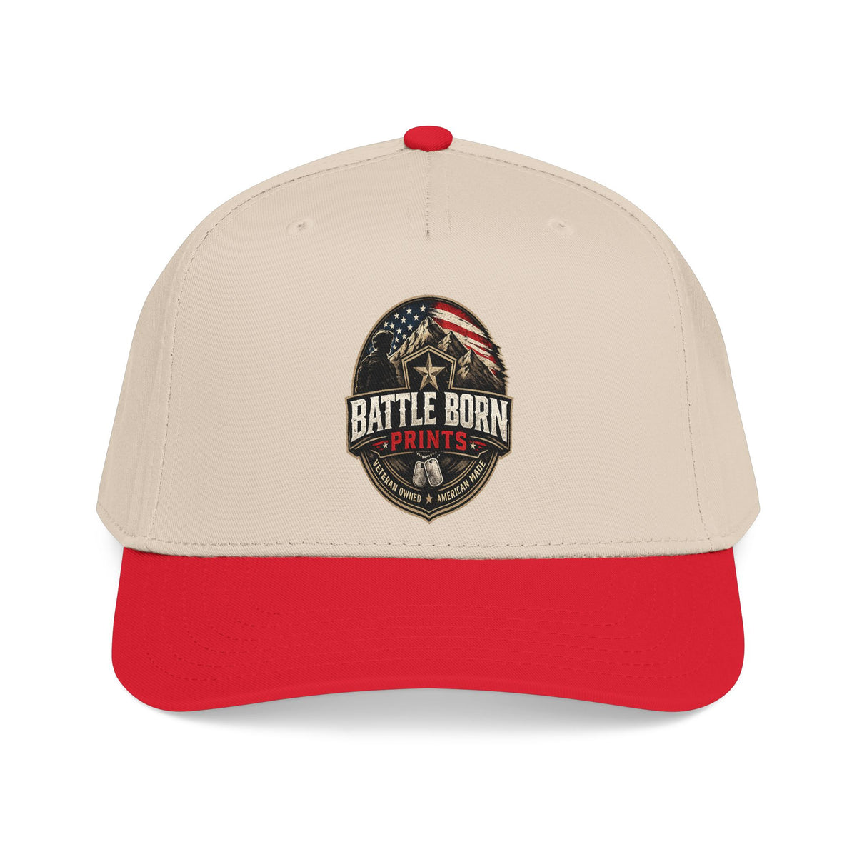 Baseball Cap - "Battle Born Prints" American Flag Patch Hat