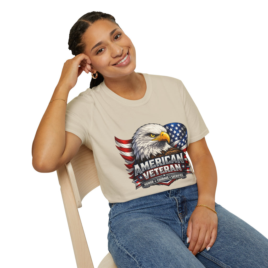 American Veteran Eagle T-Shirt — Patriotic USA Flag Tee